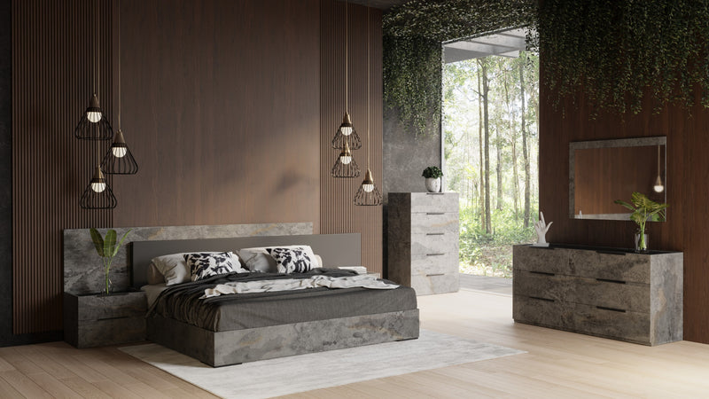 Ferrara - Modern Volcano Oxide Grey Bedroom Set — view 4
