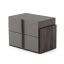 Lucia - Italian Modern Matte Grey / Elm Grey Bed + 2 Nightstands Set — view 2