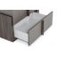Lucia - Italian Modern Matte Grey / Elm Grey Bed + 2 Nightstands Set — view 3