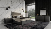Lucia - Italian Modern Matte Grey / Elm Grey Bedroom Set — view 3
