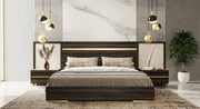 Velondra - Modern Eucalypto + Marble Bed with Two Nightstands — view 5