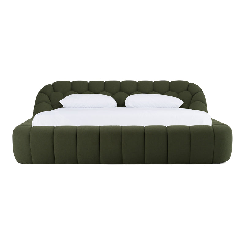 Yolonda - Modern Green Fabric Bed