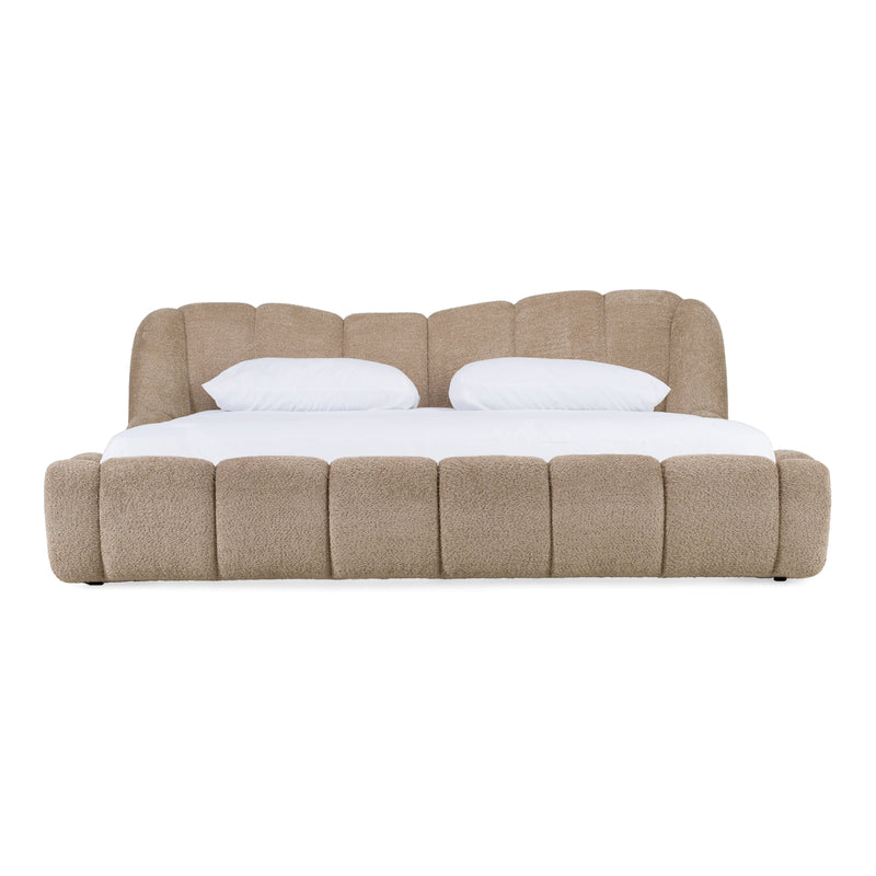 Janine - Modern Tan Fabric Bed