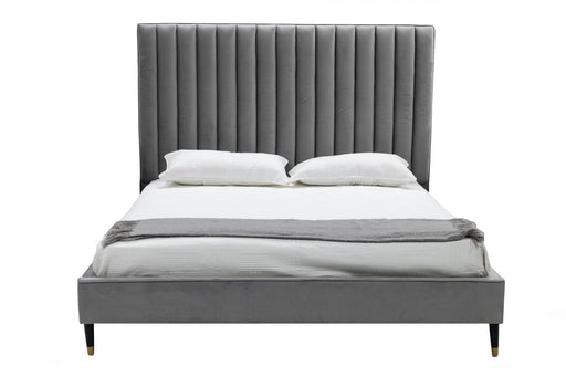 Hemlock - Modern Grey Velvet Bed