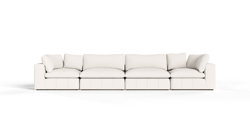 Vicki - Modern Off-White Fabric Modular Sectional Sofa — view 2