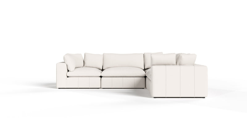 Vicki - Modern Off-White Fabric Modular Sectional Sofa — view 3