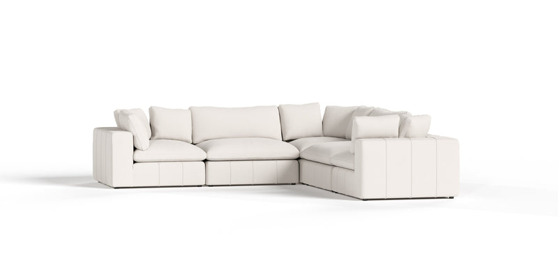 Vicki - Modern Off-White Fabric Modular Sectional Sofa — view 4