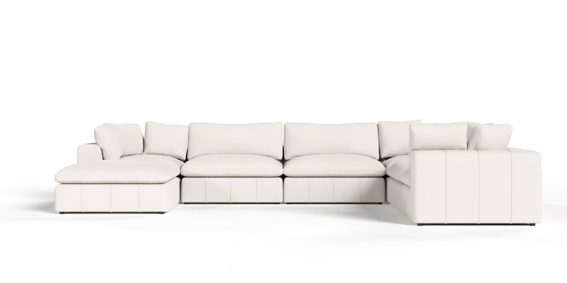 Vicki - Modern Off-White Fabric Modular Sectional Sofa — view 5