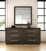 Manhattan - Contemporary Canopy Brown Oak Bedroom Set — view 4