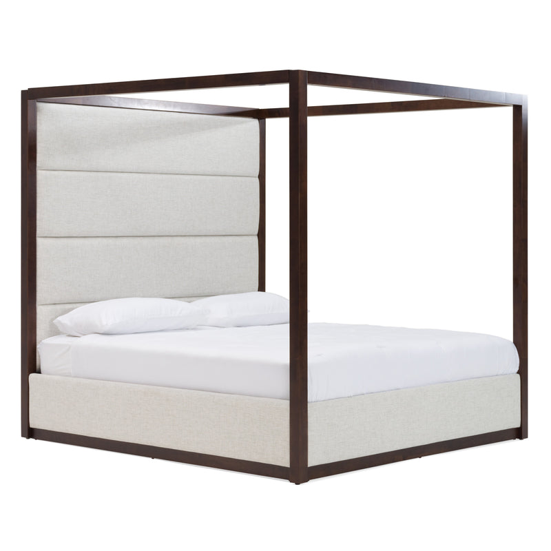 Manhattan - Contemporary Canopy Brown Oak Bedroom Set — view 5