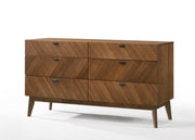 Kamela -Modern Walnut Bedroom Set — view 3