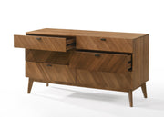Kamela -Modern Walnut Bedroom Set — view 4