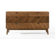 Kamela -Modern Walnut Bedroom Set — view 5