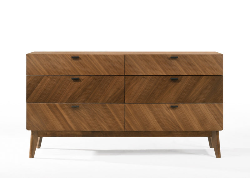 Kamela -Modern Walnut Bedroom Set — view 5
