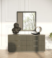 Santa Barbara + Santa Monica - Modern Grey Fabric + Grey Wash Bedroom Set — view 4