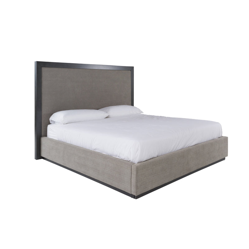 Santa Barbara + Santa Monica - Modern Grey Fabric + Grey Wash Bedroom Set — view 5