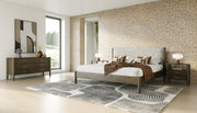 Carolina - Modern Grey Fabric + Wenge Bedroom Set — view 2