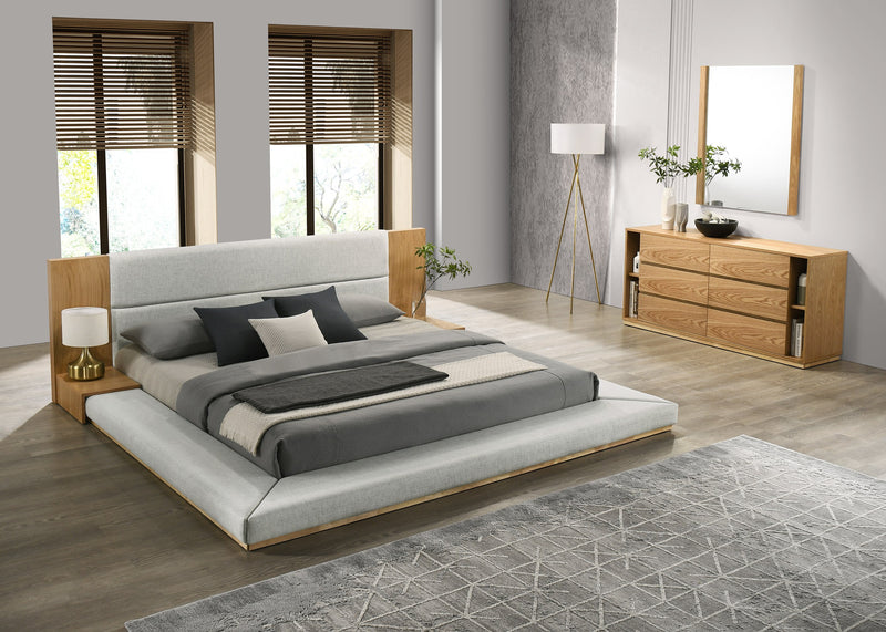 Jagger Modern Natural Oak Bed