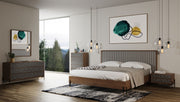Metcalf - Mid-Century Walnut & Grey Bedroom Set — view 3