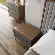 Metcalf - Mid-Century Walnut & Grey Bedroom Set — view 5