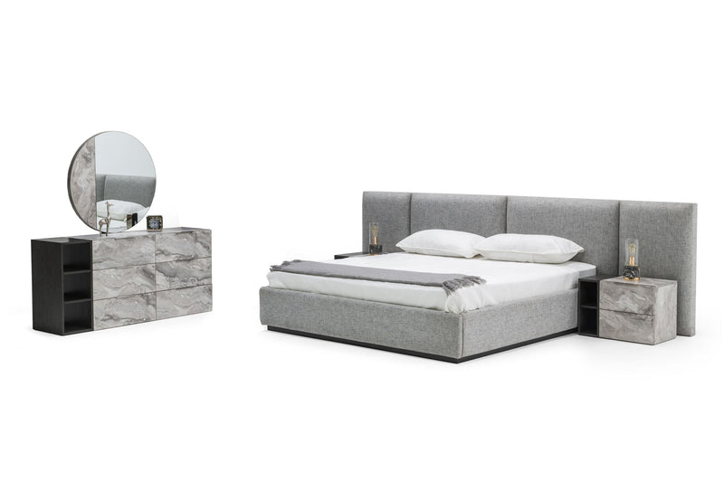 Maranello - Modern Grey 4-Piece Bedroom Set