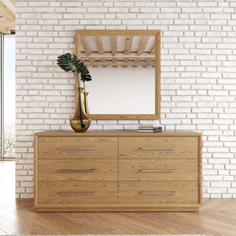 Santa Barbara - Modern Grey Fabric + Natural Bedroom Set — view 4