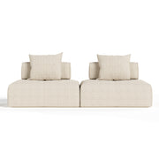 Mondo - Modern Modular Beige Fabric Sectional Sofa — view 5