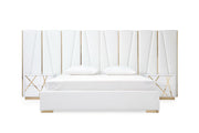 Nixa - Modern White + Gold Bedroom Set — view 2