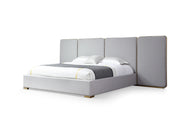 Athena & Rothsay - Modern Grey Fabric + Wenge + Gold Bedroom Set — view 2