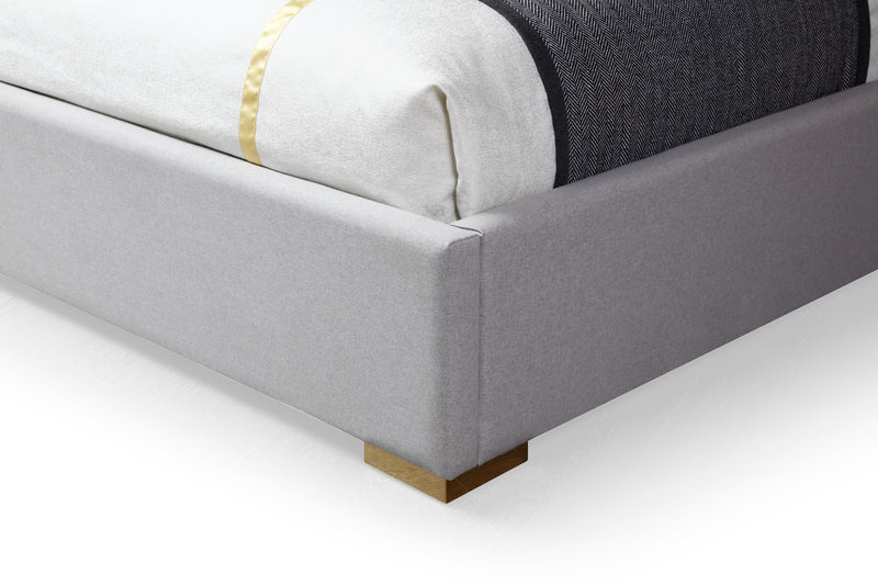 Athena & Rothsay - Modern Grey Fabric + Wenge + Gold Bedroom Set — view 3