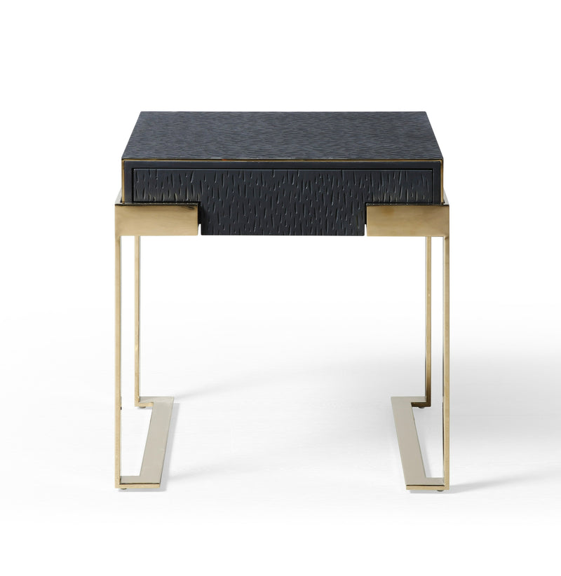Athena & Rothsay - Modern Grey Fabric + Wenge + Gold Bedroom Set — view 5