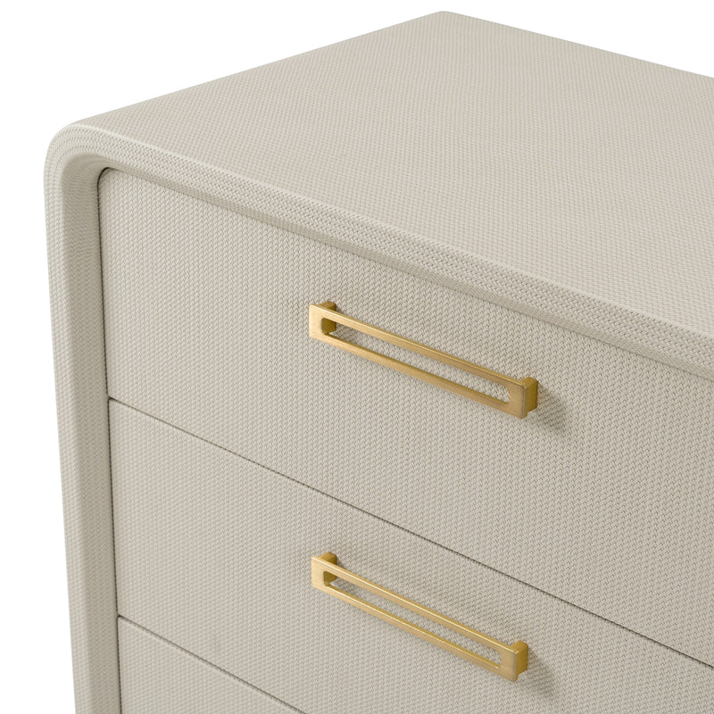 Florence - Modern Beige Velvet + Leatherette Bedroom Set — view 5