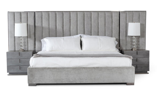 Buckley - Grey & Black Stainless Steel Bedroom Set