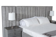 Buckley - Grey & Black Stainless Steel Bedroom Set — view 5