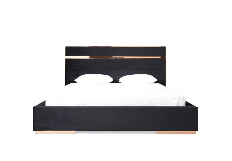 Cartier - Modern Black + Rose Gold Bed + Nightstands — view 2