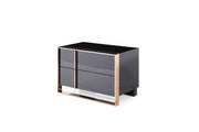 Cartier - Modern Black + Rose Gold Bed + Nightstands — view 3