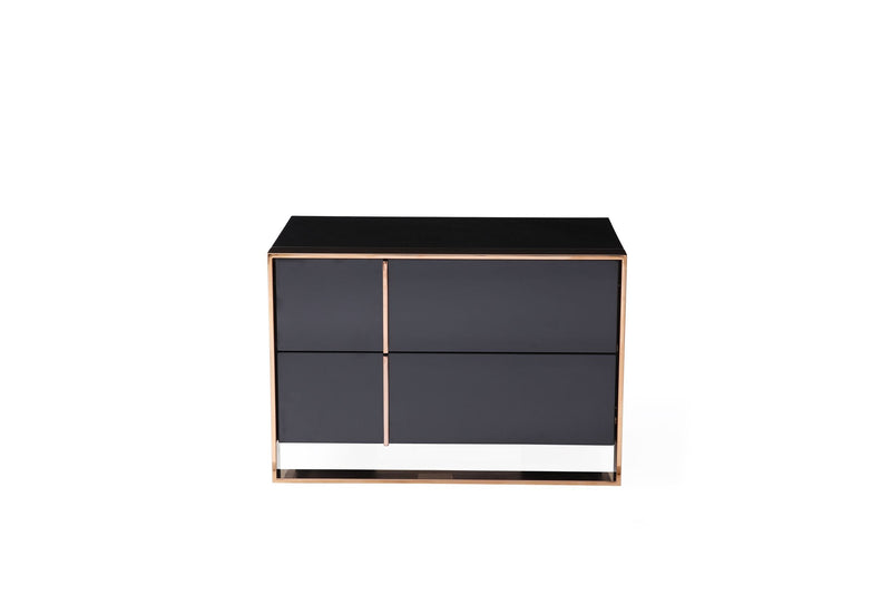 Cartier - Modern Black + Rose Gold Bed + Nightstands — view 4