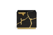 Aspen - Modern Black + Gold Bed + Nightstands — view 4