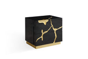 Aspen - Modern Black + Gold Bed + Nightstands — view 5