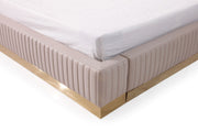 Sterling Modern Beige + Gold Bed + Nightstands — view 3