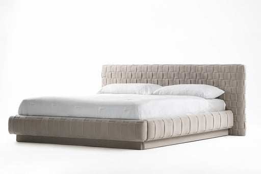 Concord - Modern Light Grey Velvet Bed