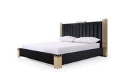 Token - Modern Black + Gold Bed + Nightstands — view 2