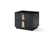 Token - Modern Black + Gold Bed + Nightstands — view 3