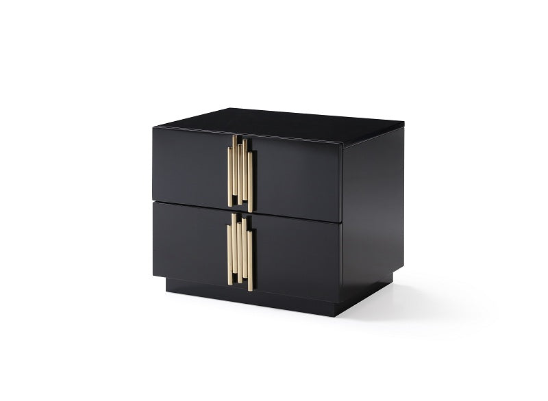 Token - Modern Black + Gold Bed + Nightstands — view 3