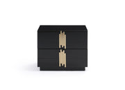 Token - Modern Black + Gold Bed + Nightstands — view 4