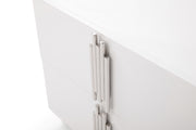 Token - Modern White + Stainless Steel Bedroom Set — view 4