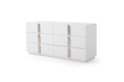 Token - Modern White + Stainless Steel Bedroom Set — view 5