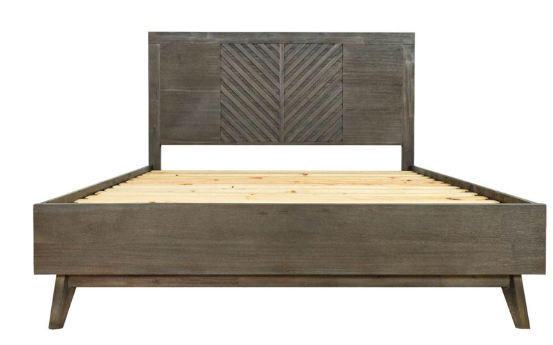 Daisy Mid-Century Dark Acacia Bed