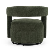Ryan - Modern Olive Green Fabric Swivel Accent Chair — view 3