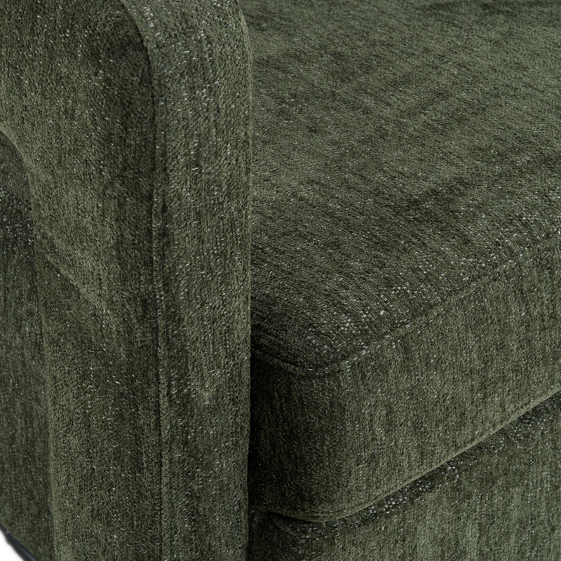 Ryan - Modern Olive Green Fabric Swivel Accent Chair — view 4